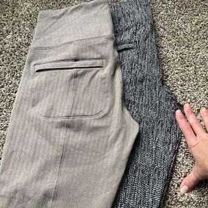 Athleta Delaney Women’s Tan and Black Chevron Print Dress Pants